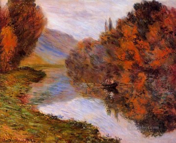 Rowboat on the Seine at Jeufosse Claude Monet Oil Paintings